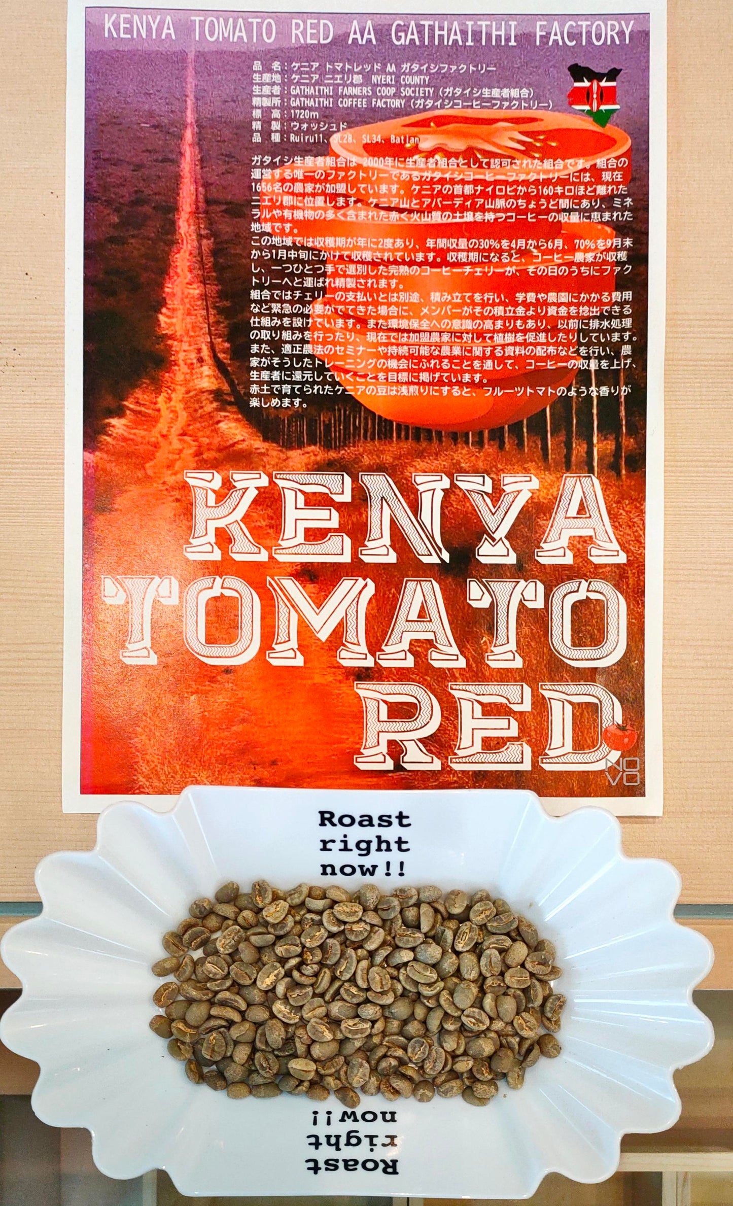 【メール便送料無料同梱不可】ケニアトマトレッド AA ガタイシファクトリー KENYA TOMATO RED GATHAITHI FACTORY